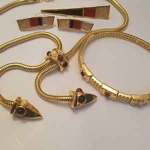 Monet vintage art deco jewelry set